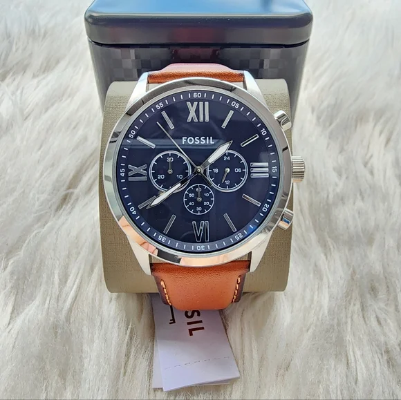 Chronograph Brown Leather Watch Fossil Flynn Chronograph Watch